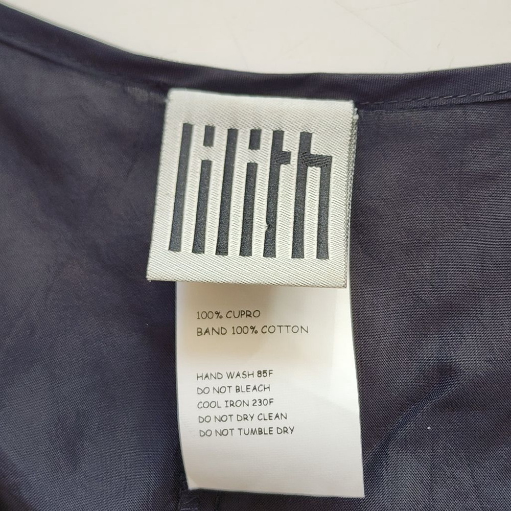 LILITH Black Asymmetrical Short Sleeve V-Neck Blouse M - Picture 3 of 4